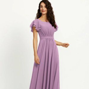Jjshouse Wisteria colored Chiffon bridesmaid dress. Size 12. Height 5'2 5'3